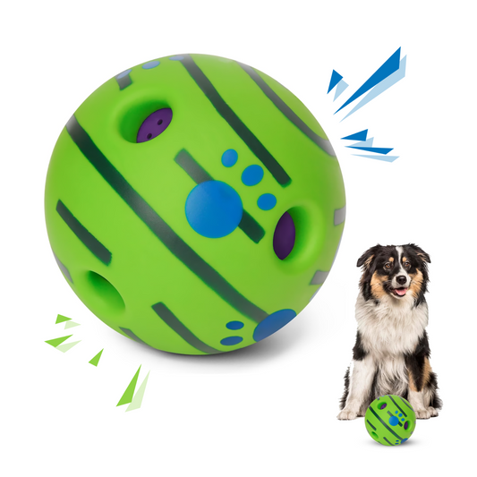 Dognergy Dog Giggle Ball — interactive squeaky toy that keeps dogs happy, active and mentally stimulated